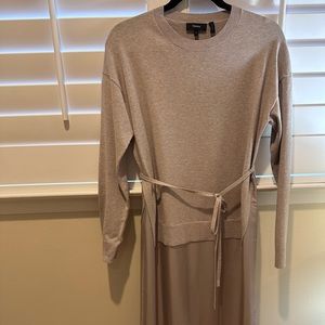 Theory Midi Slip Dress with Side Slits